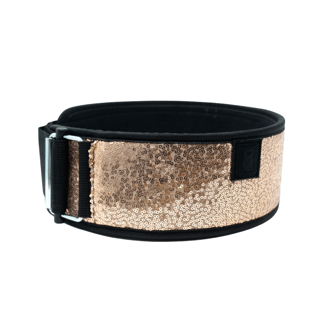 Classy Bling Rose Gold 4" Weightlifting Belt - 2POOD