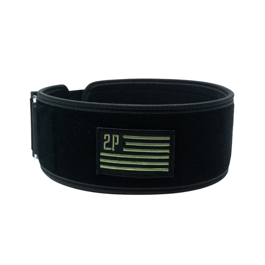 Green Velcro Patch 4" Weightlifting Belt - 2POOD