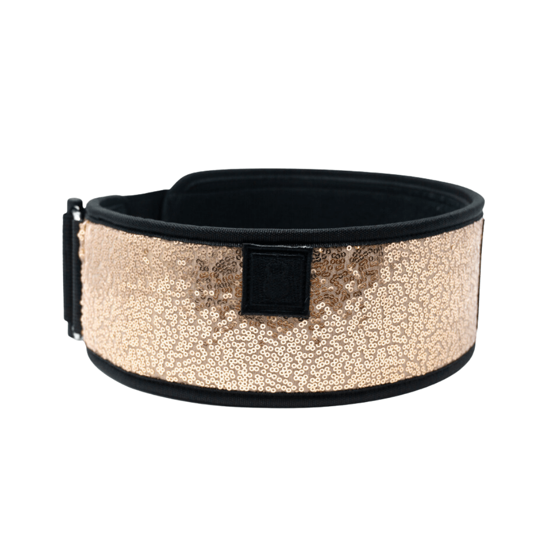 Classy Bling Rose Gold 4" Weightlifting Belt - 2POOD