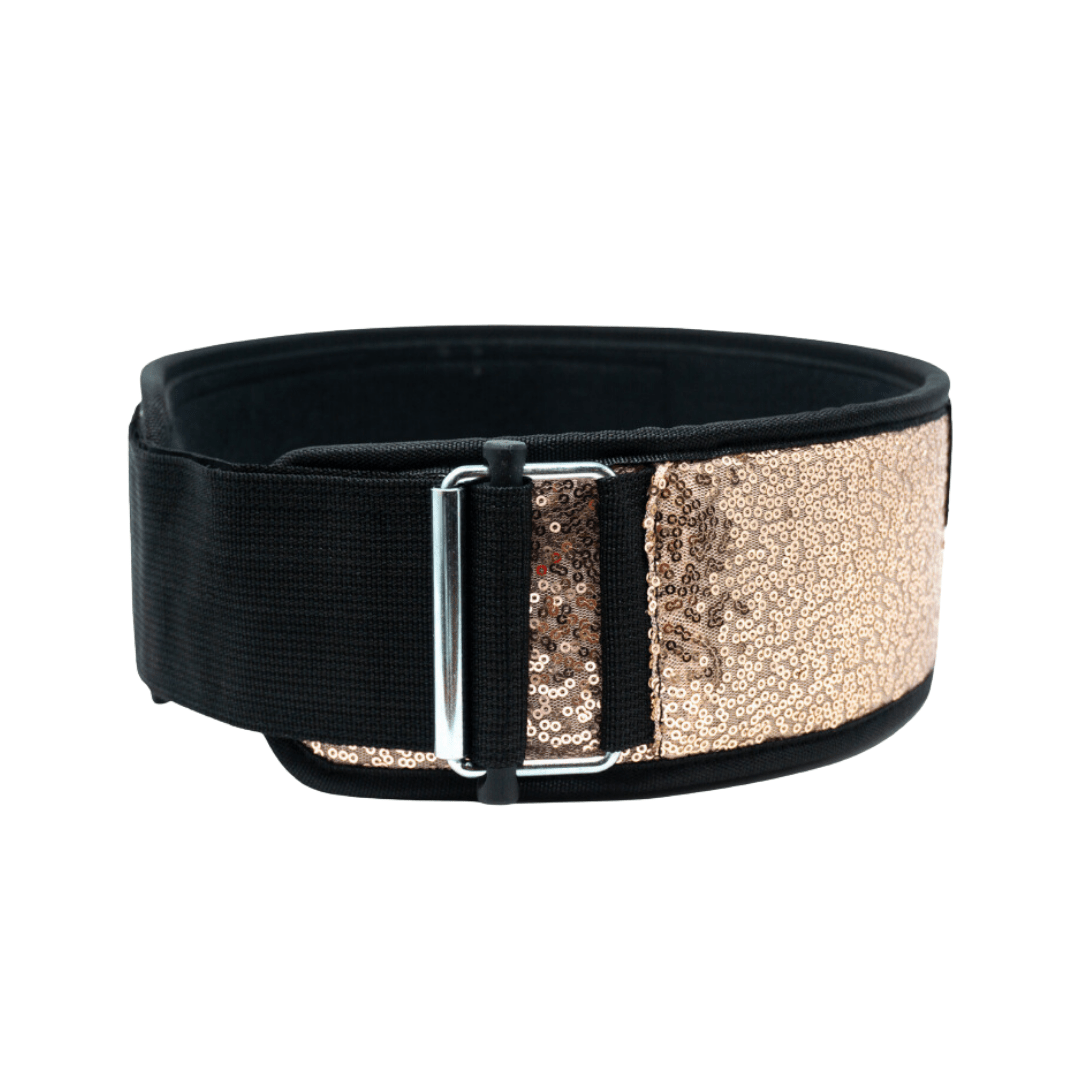 Classy Bling Rose Gold 4" Weightlifting Belt - 2POOD