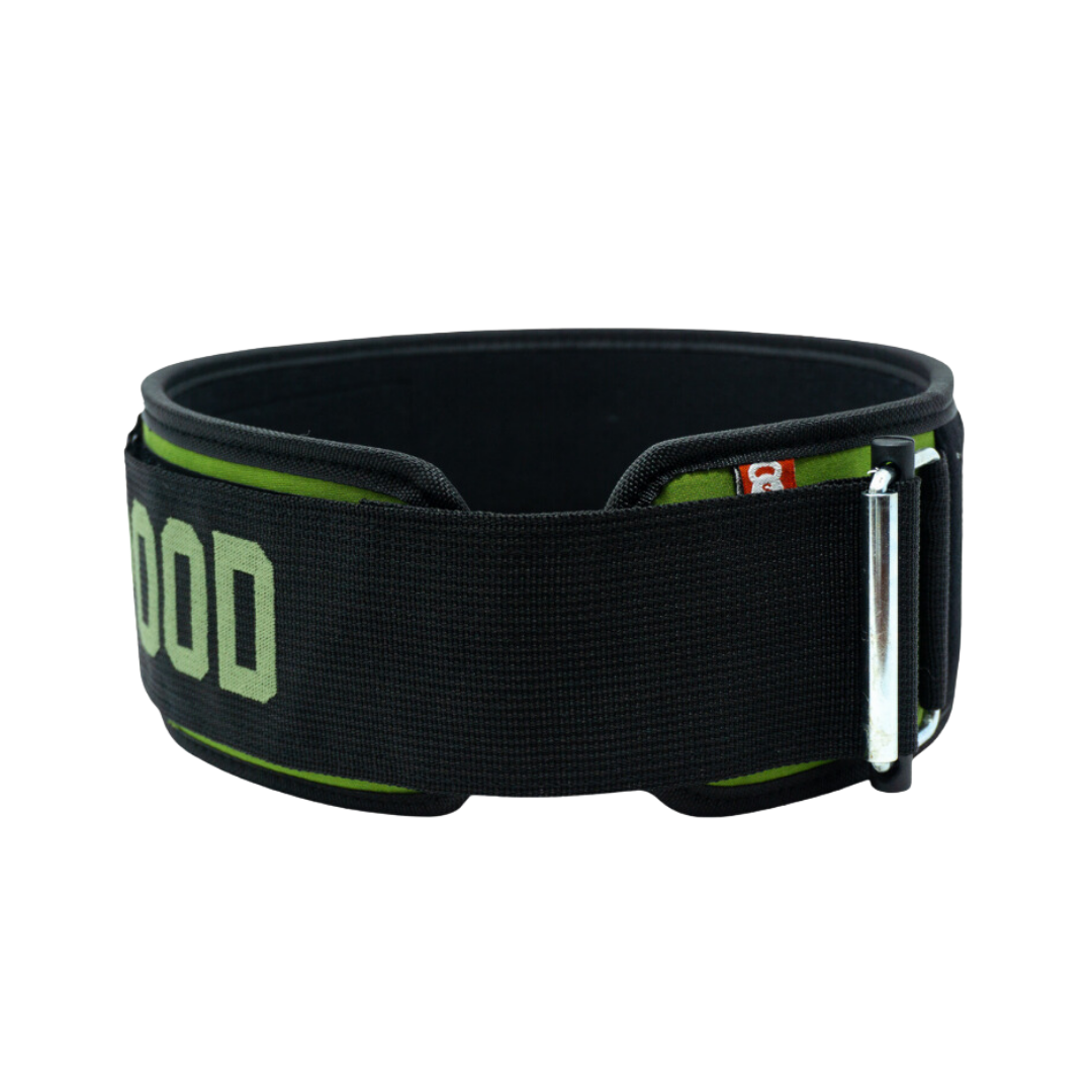 Green Velcro Patch 4" Weightlifting Belt - 2POOD